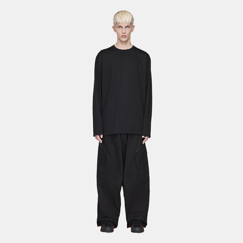 Y-3 FW25 Wide Leg Pants Black — фото 2