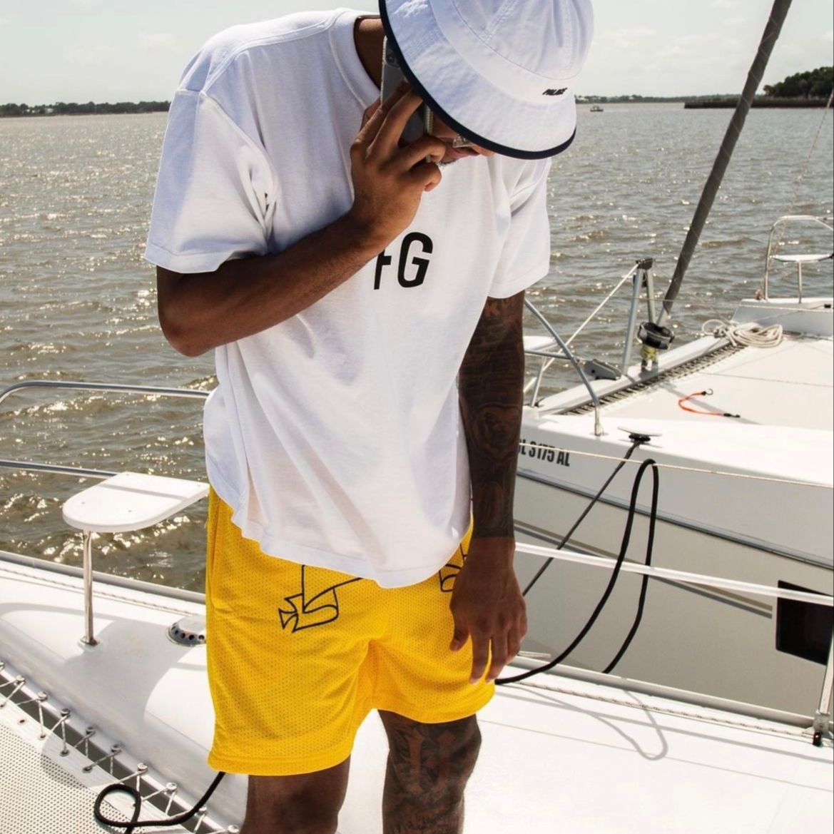 Askyurself Lakers Mesh Shorts Yellow — фото 5