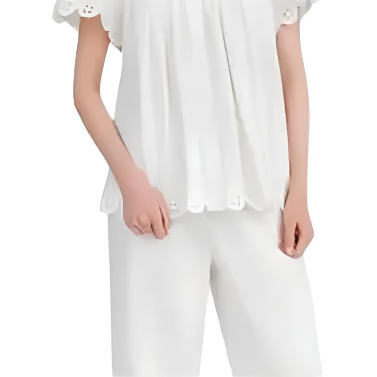 Victoria'S Secret x Susan Fang SS24 Hollow Print Lounge Pants Set Cream — фото 3