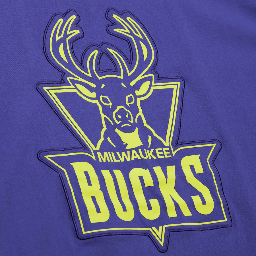 Mitchell & Ness Mitchell Ness x NBA Milwaukee Bucks Neon Nights Premium T — фото 3