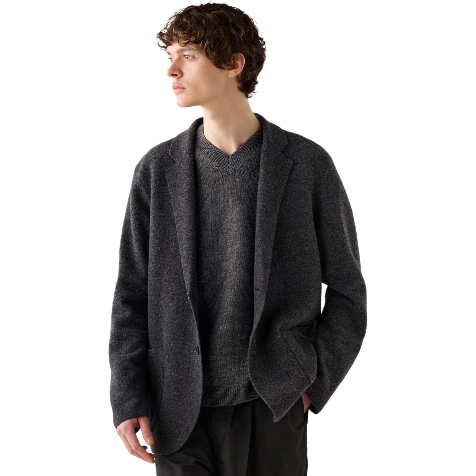 Uniqlo x Clare Waight Keller FW24 Knit Jacket Deep Gray — фото 4
