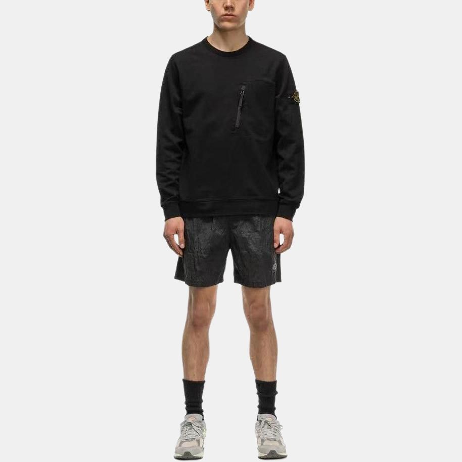Stone Island SS23 Logo Crewneck Sweatshirt Black — фото 2