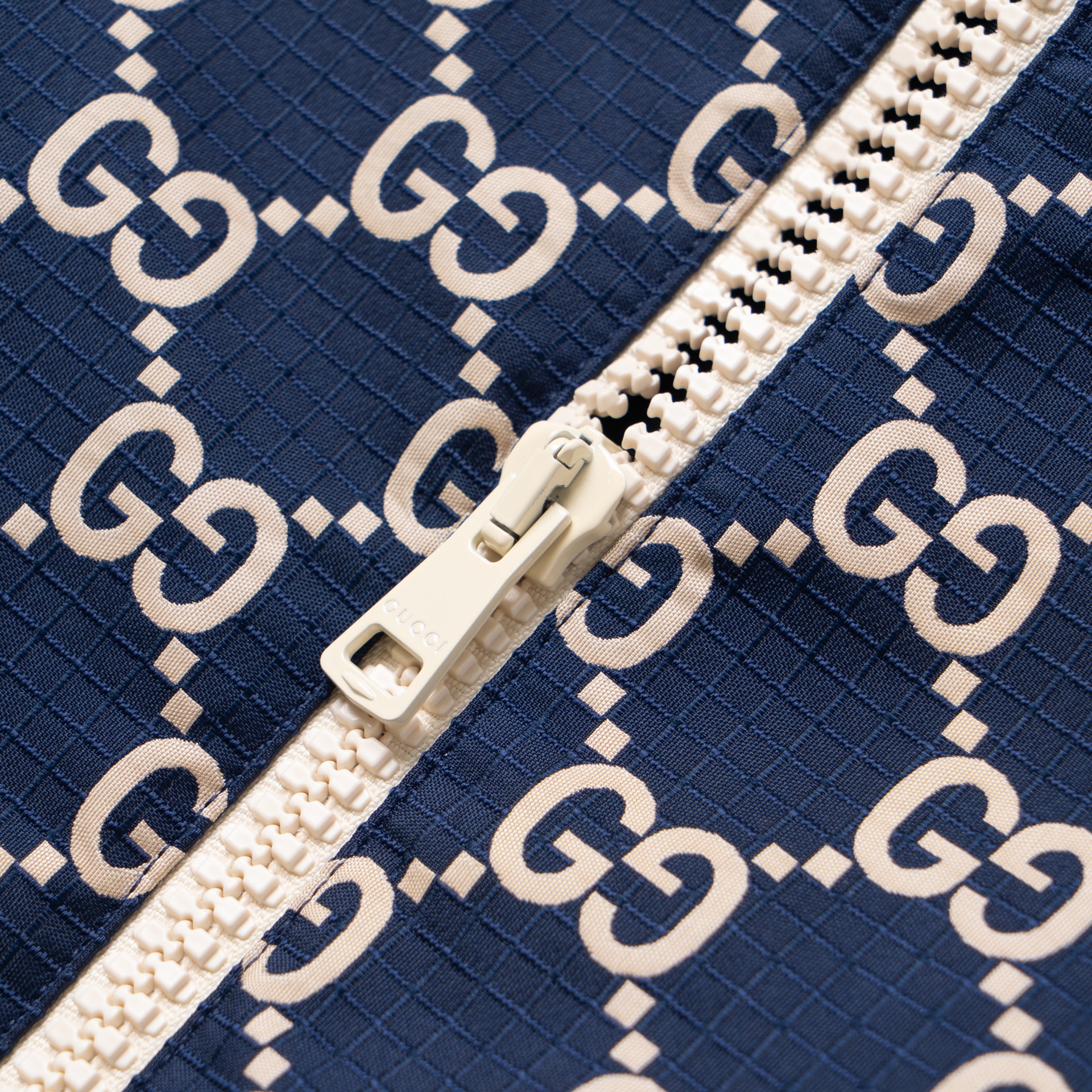 Gucci Printed Zip Hoodie Navy — фото 3