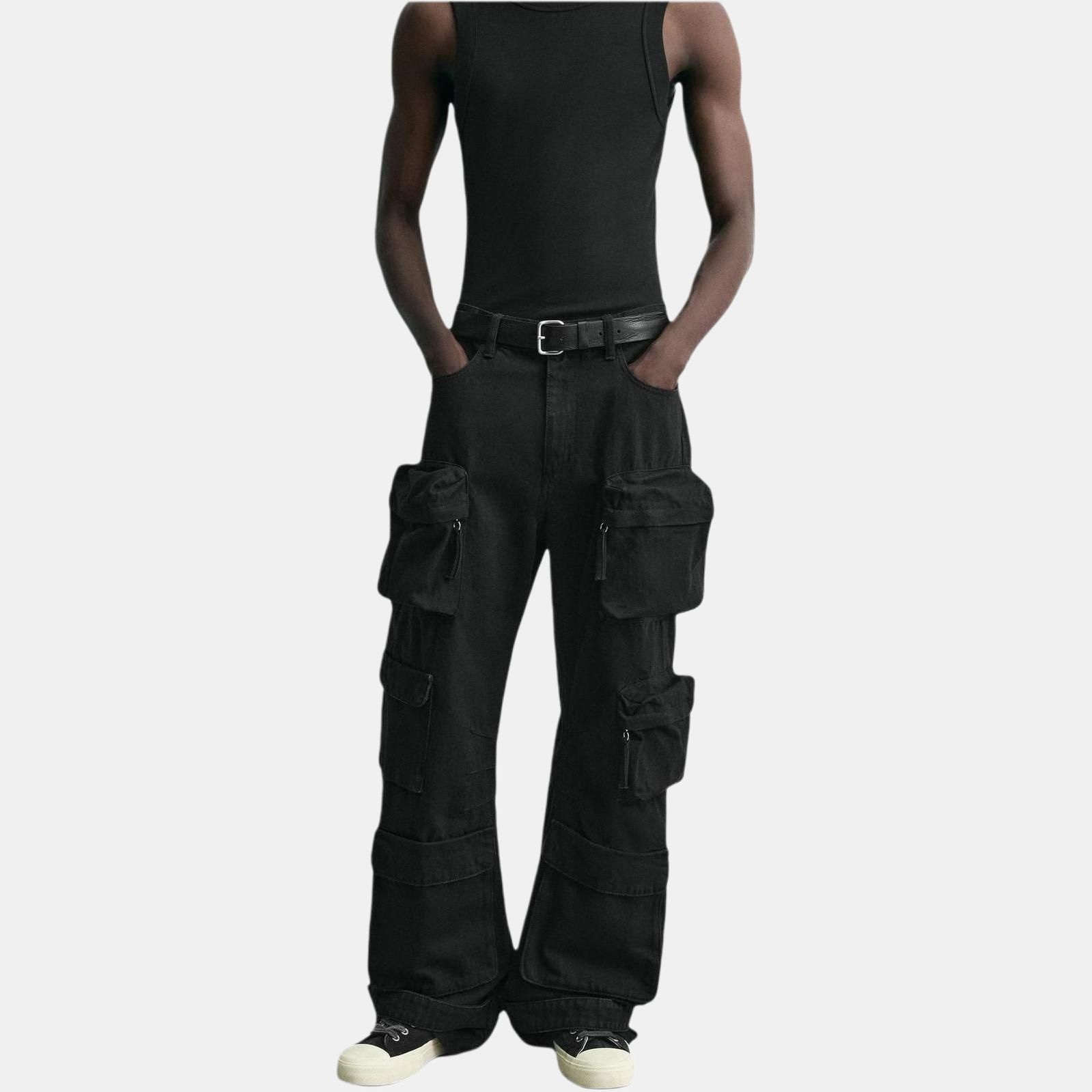 Zara Cargo Denim Pants — фото 3
