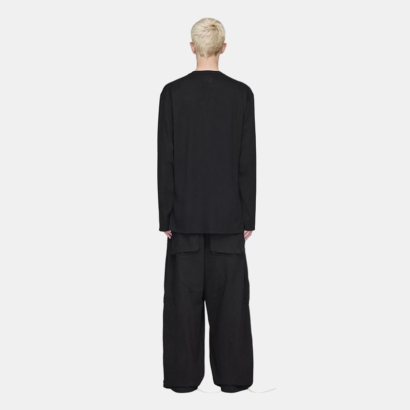 Y-3 FW25 Wide Leg Pants Black — фото 3