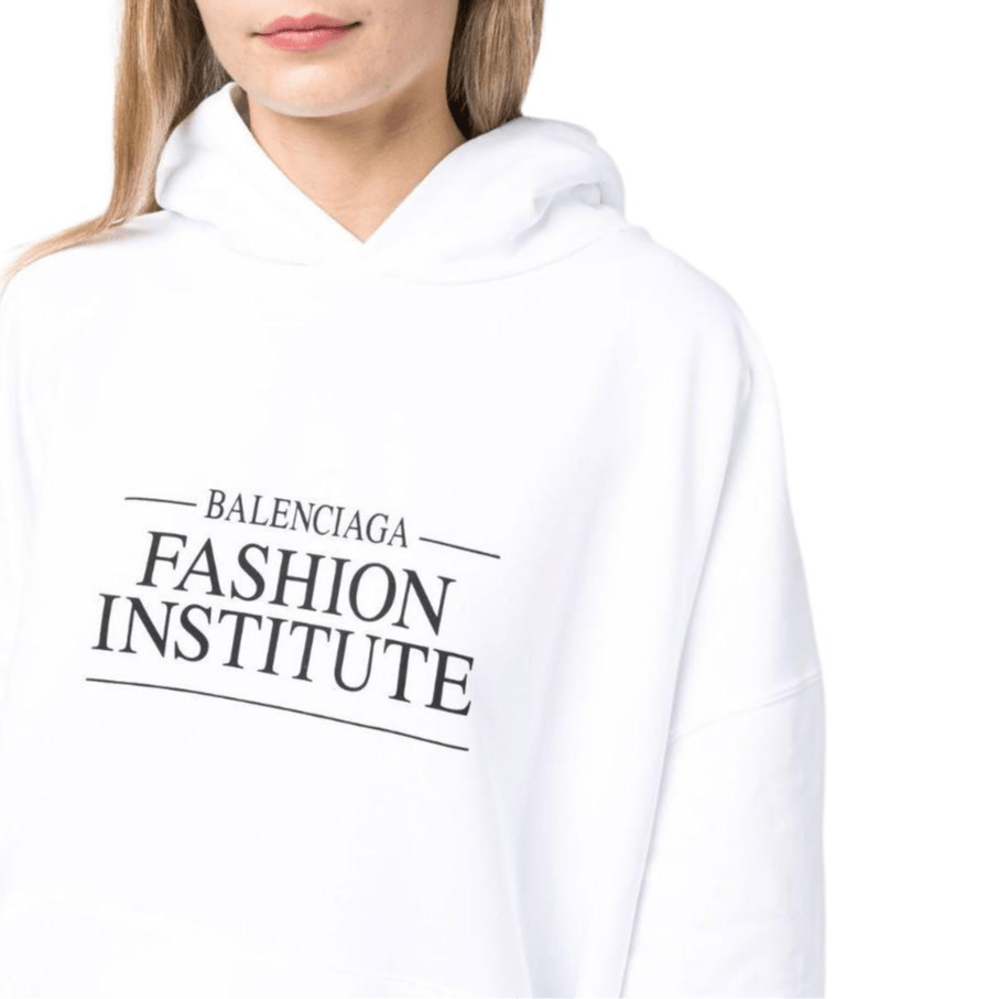 Balenciaga FW22 Logo Print Sweatshirt White — фото 4