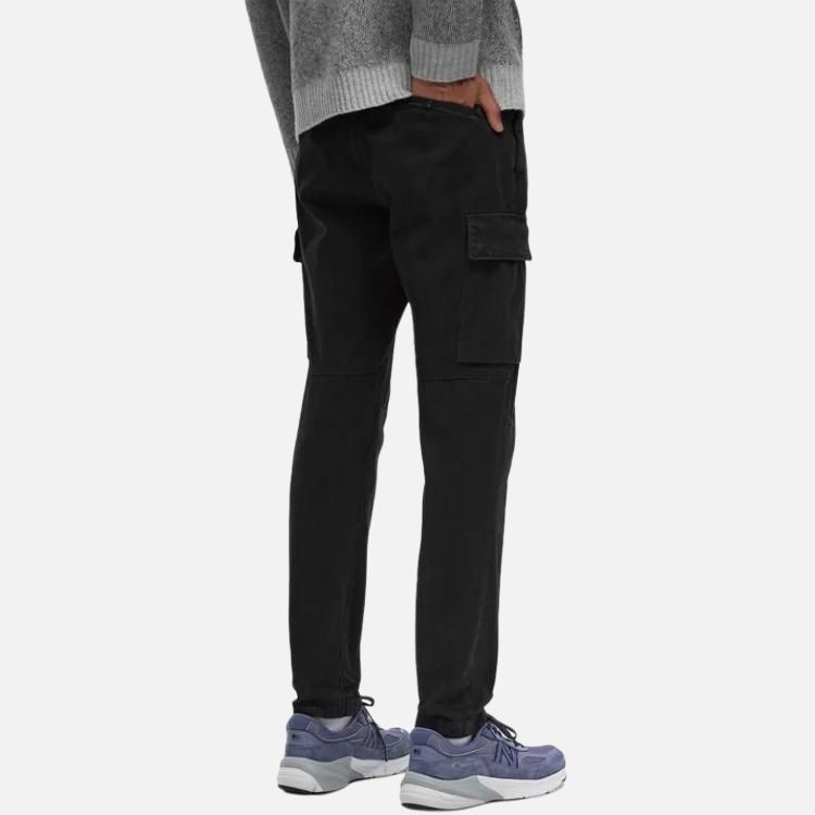 Stone Island Logo Zip Tapered Pants Black — фото 4
