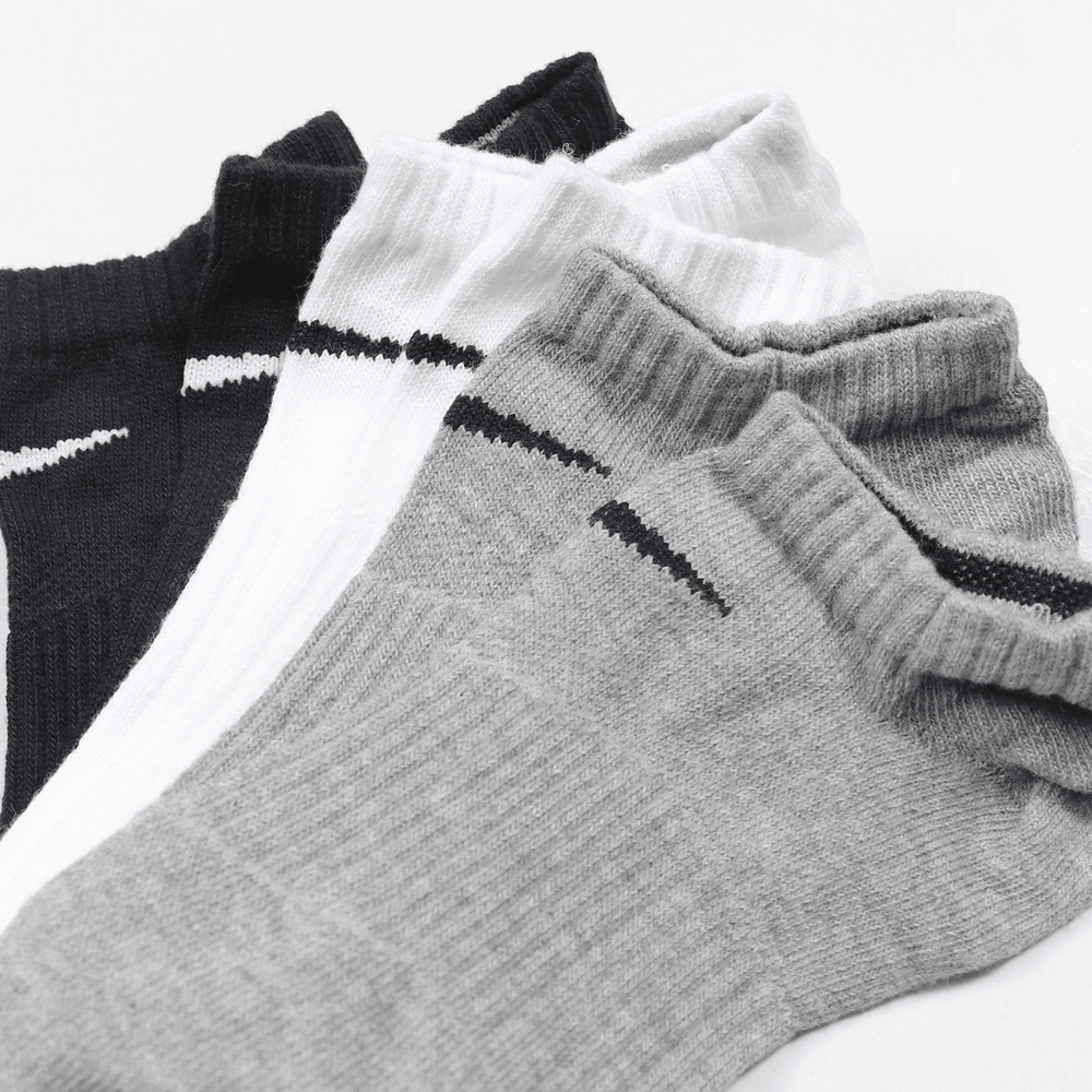 Nike Logo Casual Socks 3-Pack Gray White Black — фото 2