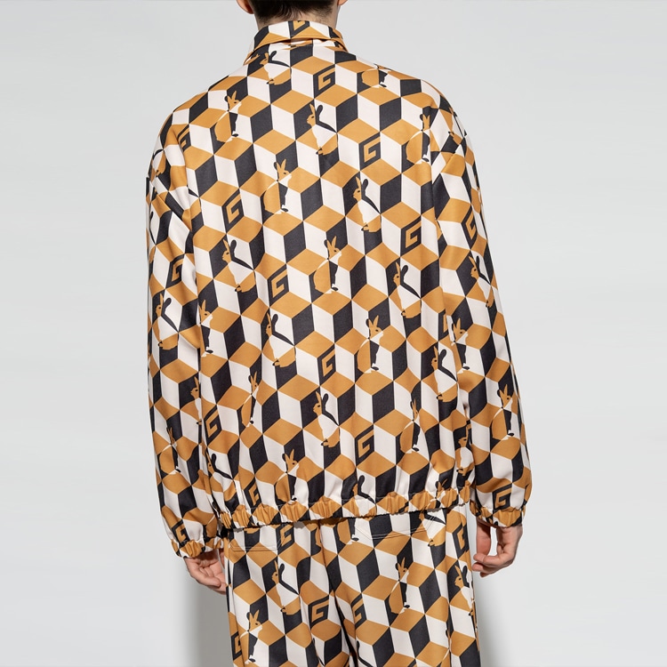 Gucci SS23 Diamond Print Jacket Yellow — фото 9