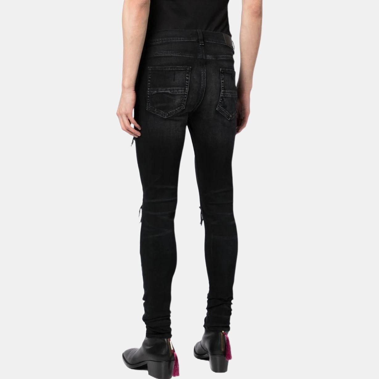 Amiri FW22 Distressed Skinny Jeans Black — фото 2