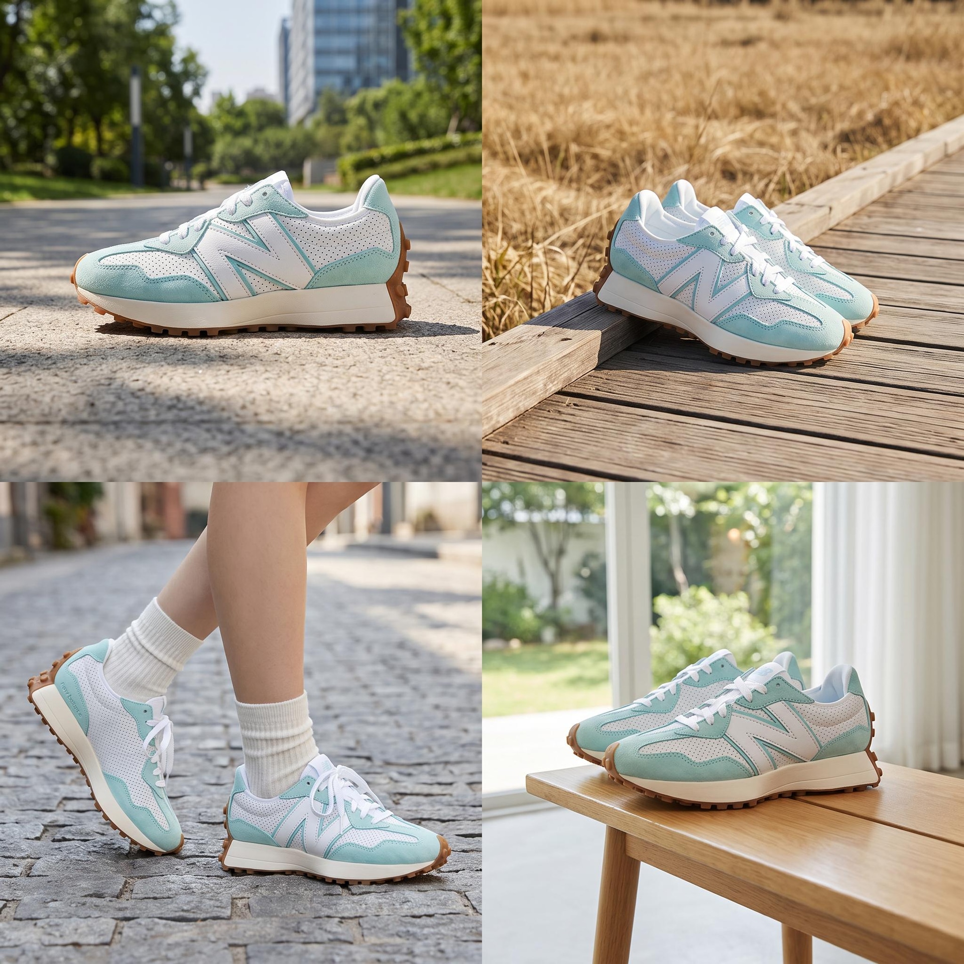 New Balance 327 Light Mint — фото 1