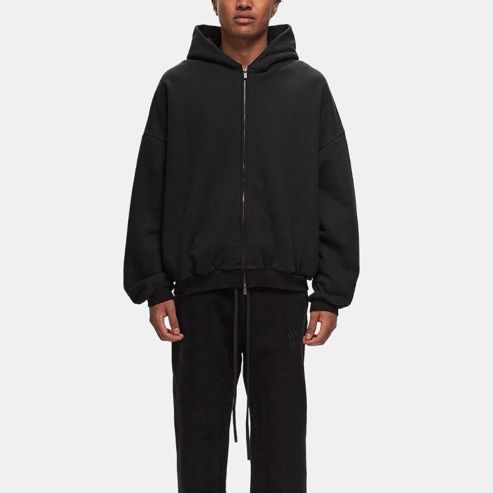 Fear Of God Essentials Heavy Fleece Fullzip Hoodie Obsidian Black — фото 4
