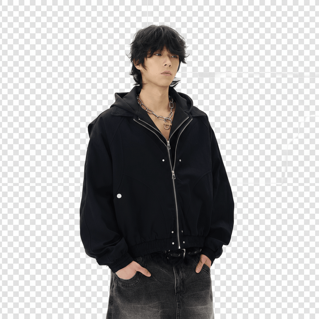 Th Fabricate Retro Hoodie Jacket Black — фото 11