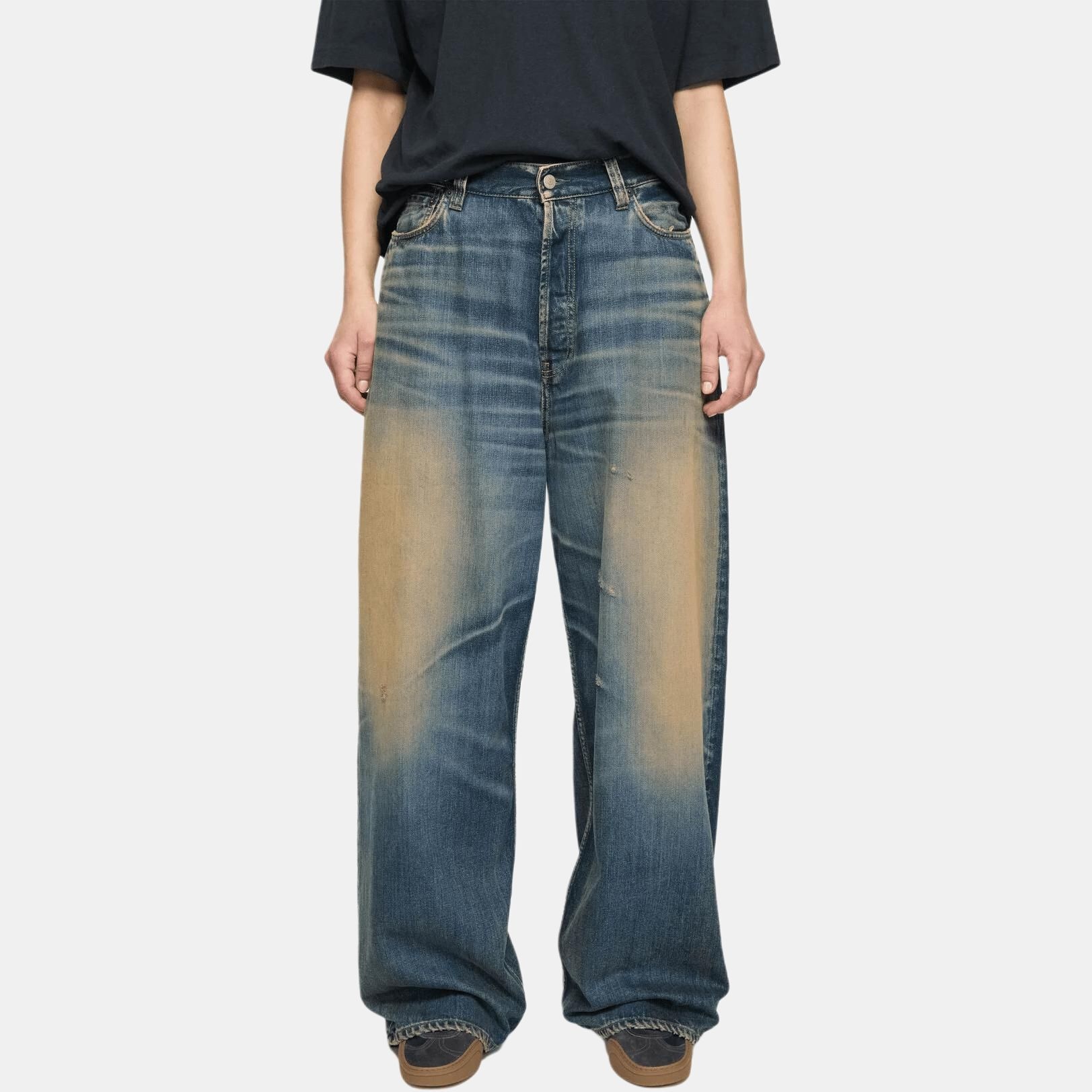 Acne Studios SS25 Vintage Washed Wide Jeans — фото 2