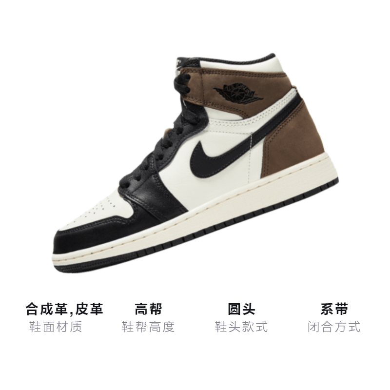 Jordan Air Jordan 1 Retro High OG "Dark Mocha" GS — фото 8