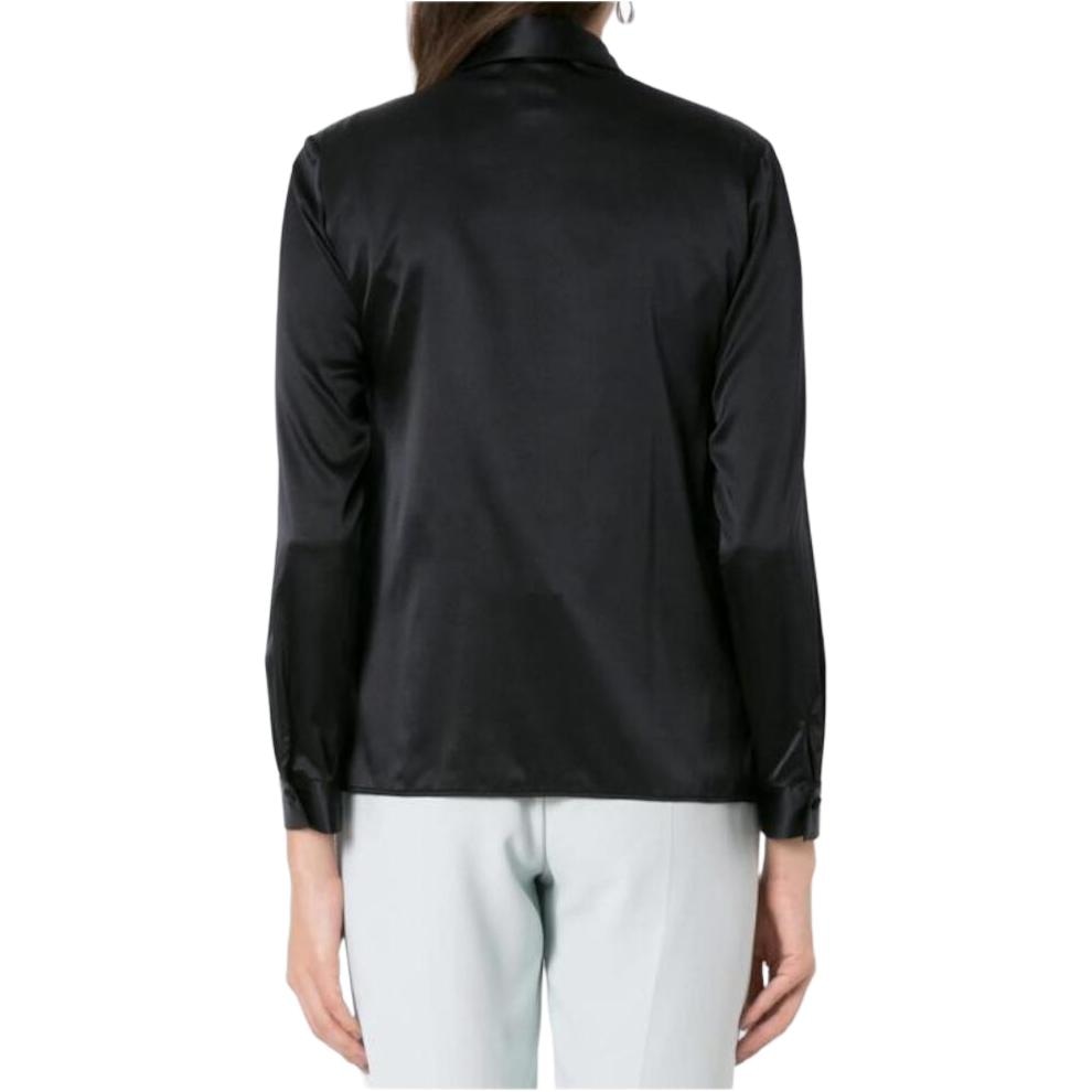 Emporio Armani FW21 Black Silk Shirt — фото 4