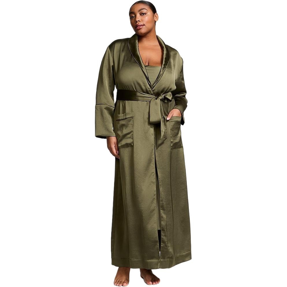 Victoria'S Secret The Mix Slip Dress Olive Green — фото 3