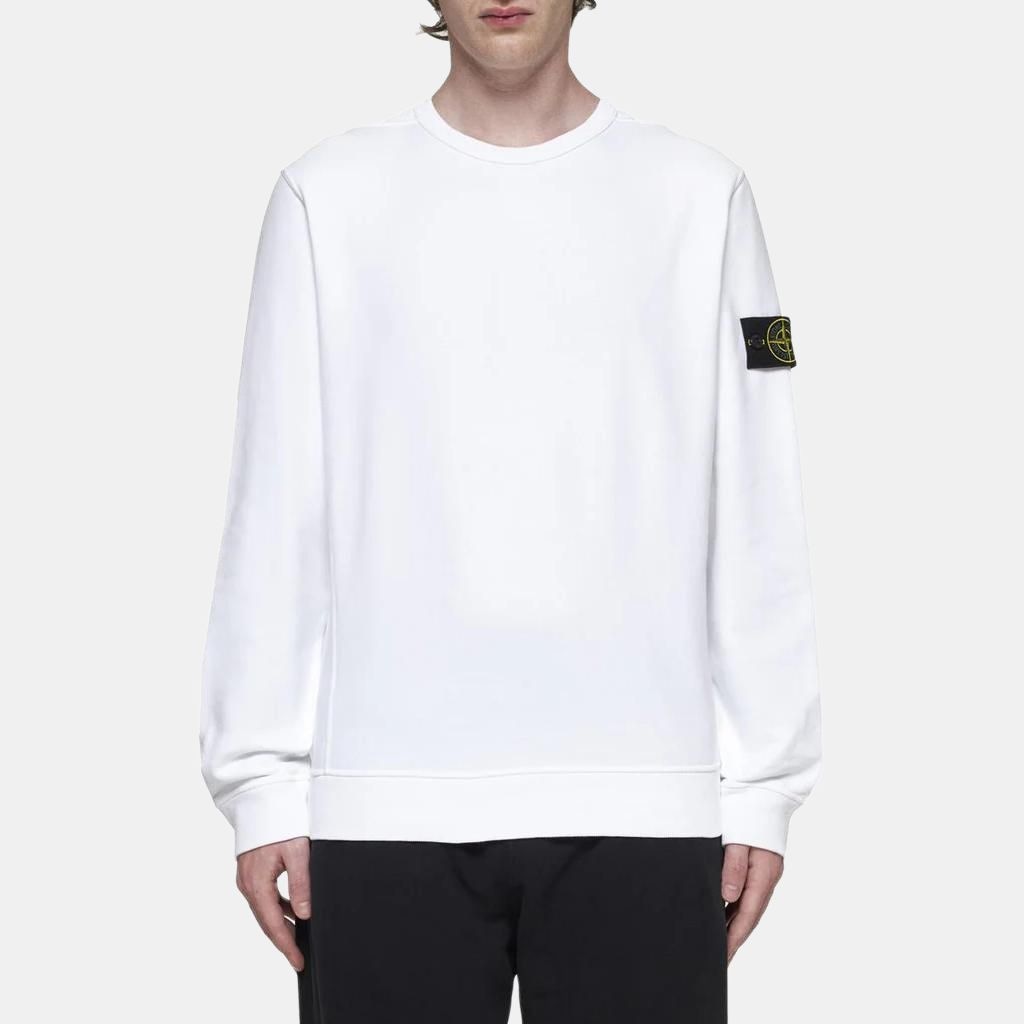 Stone Island Logo Crewneck Sweatshirt White — фото 5