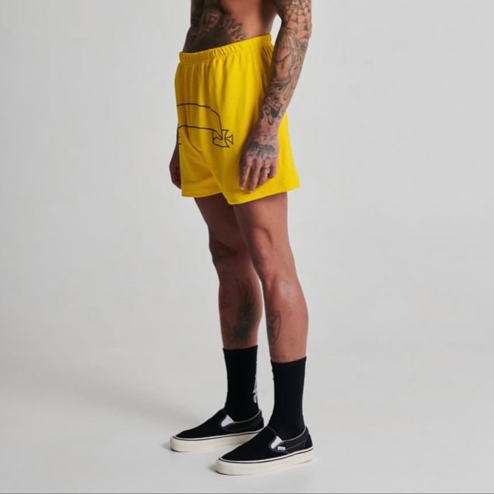 Askyurself Lakers Mesh Shorts Yellow — фото 6
