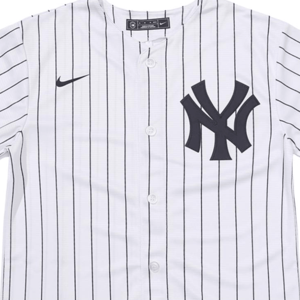 Nike New York Yankees Classic Stripe Black Label Shirt Kids Black White — фото 6