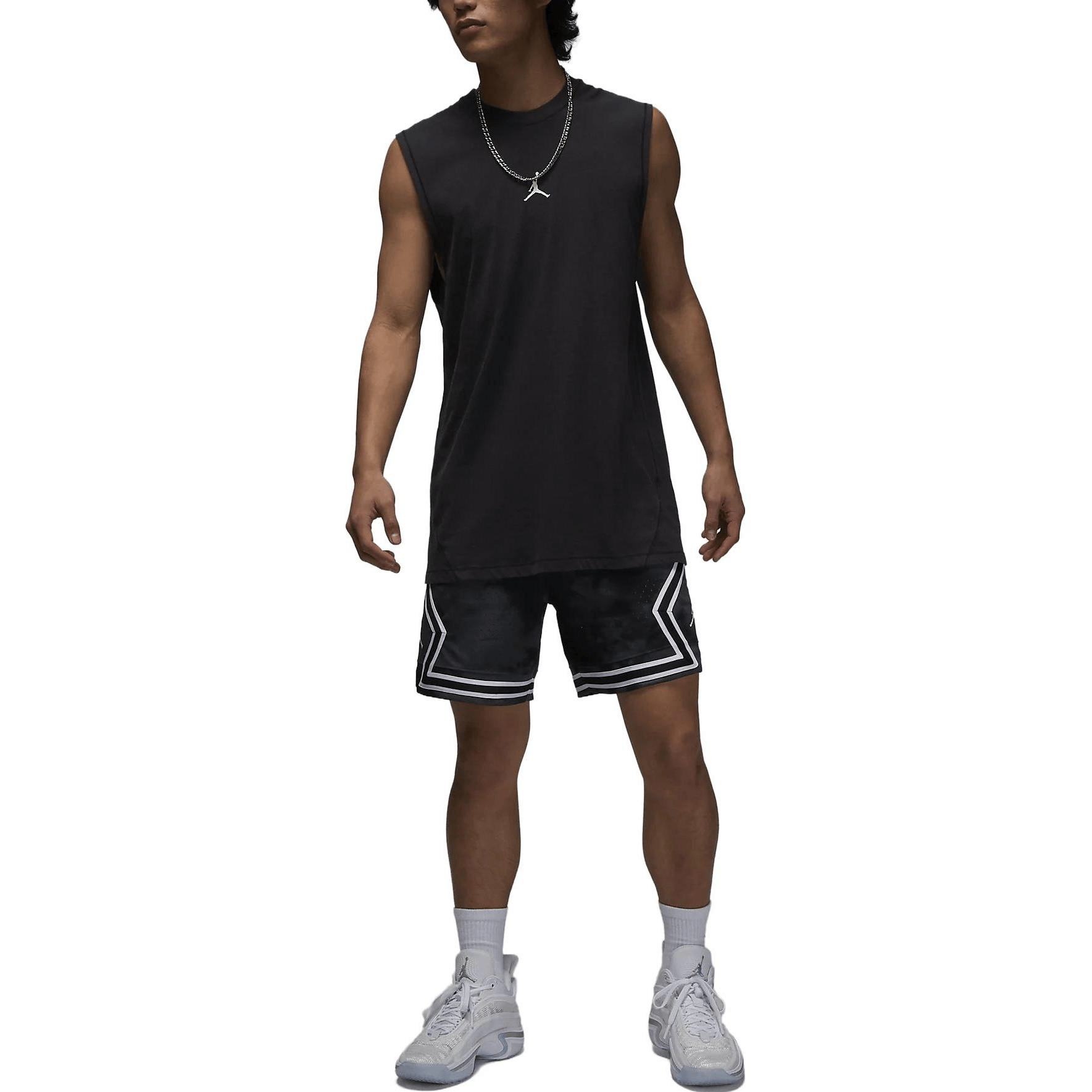 Jordan Logo Striped Shorts Black — фото 3