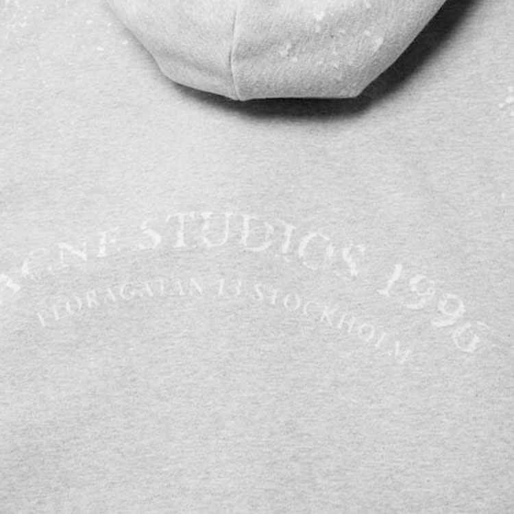 Acne Studios FW25 Fleece Hoodie Gray — фото 5