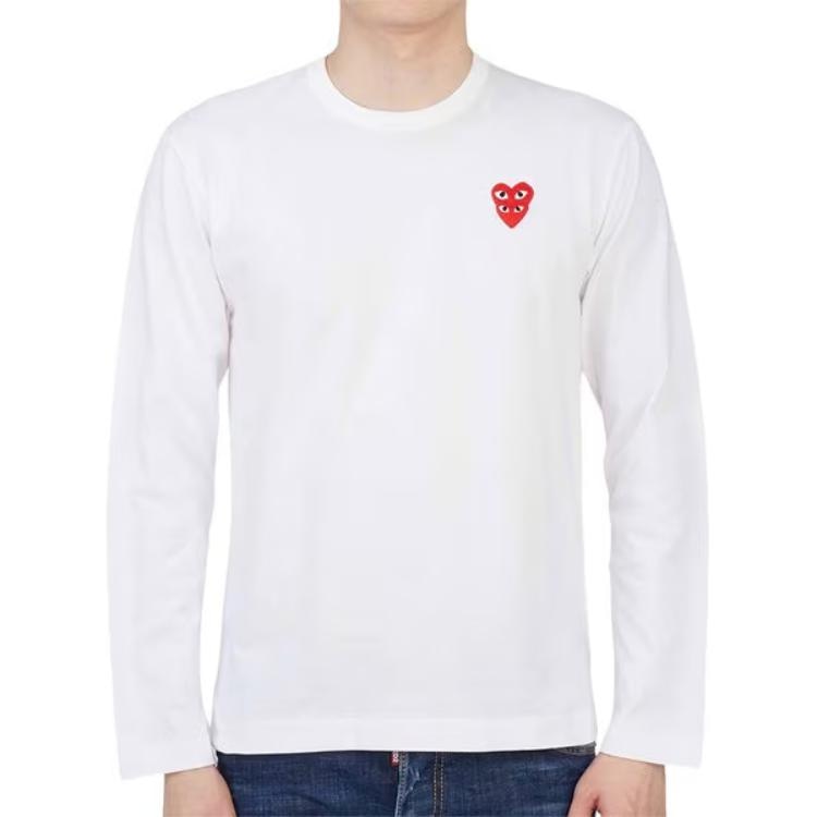 Cdg Play Long Sleeve White — фото 5