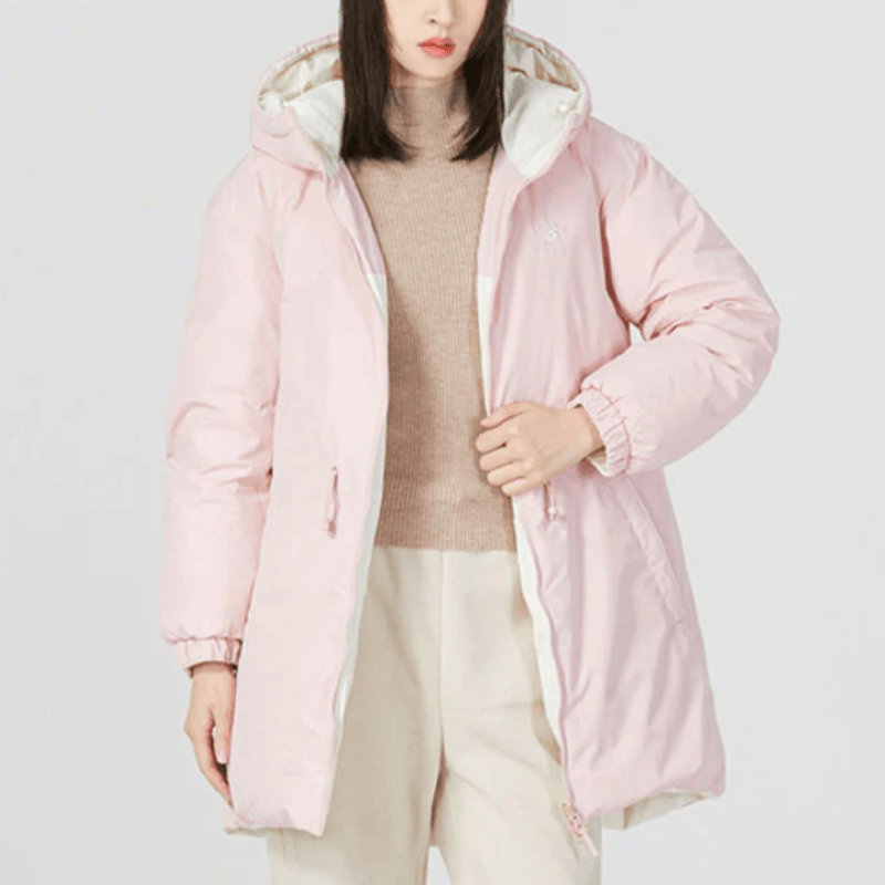 New Balance Colorblock Logo Zip Hoodie Down Jacket White — фото 2