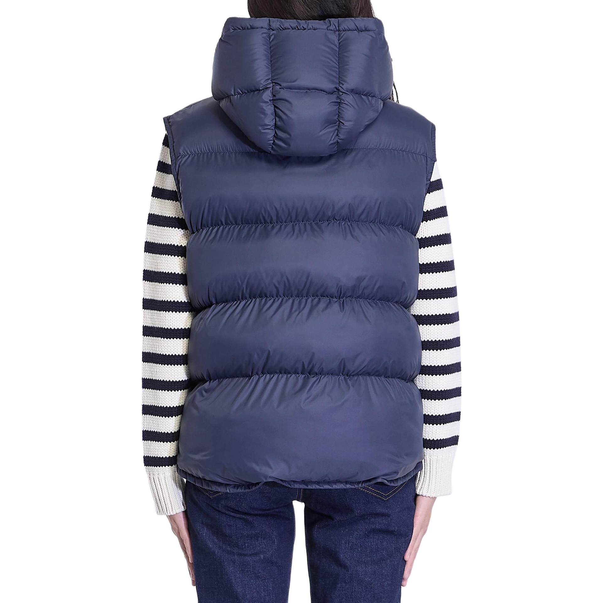 Celine Logo Sleeveless Hoodie Vest Navy — фото 4