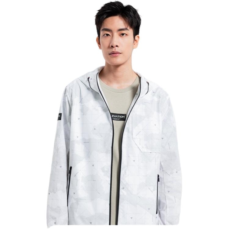 特步 Xtep Lifestyle Windbreaker Pearl White — фото 3