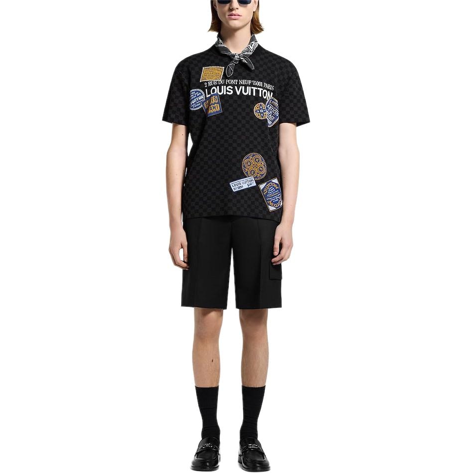 Louis Vuitton SS25 Logo Print T-Shirt Black — фото 2