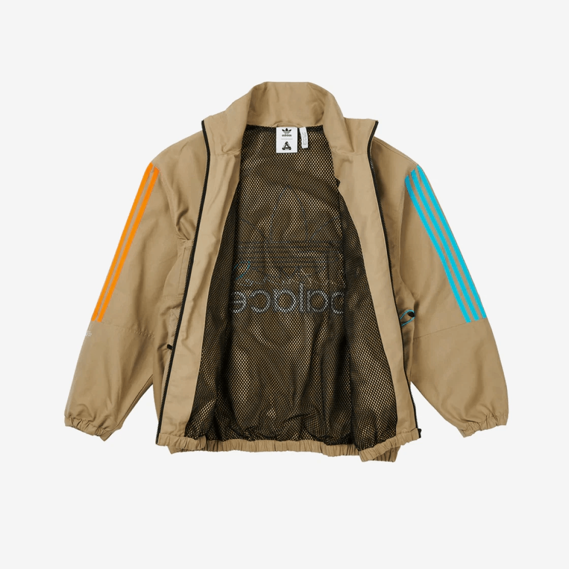 adidas originals x PALACE Logo Stripe Jacket Brown — фото 2
