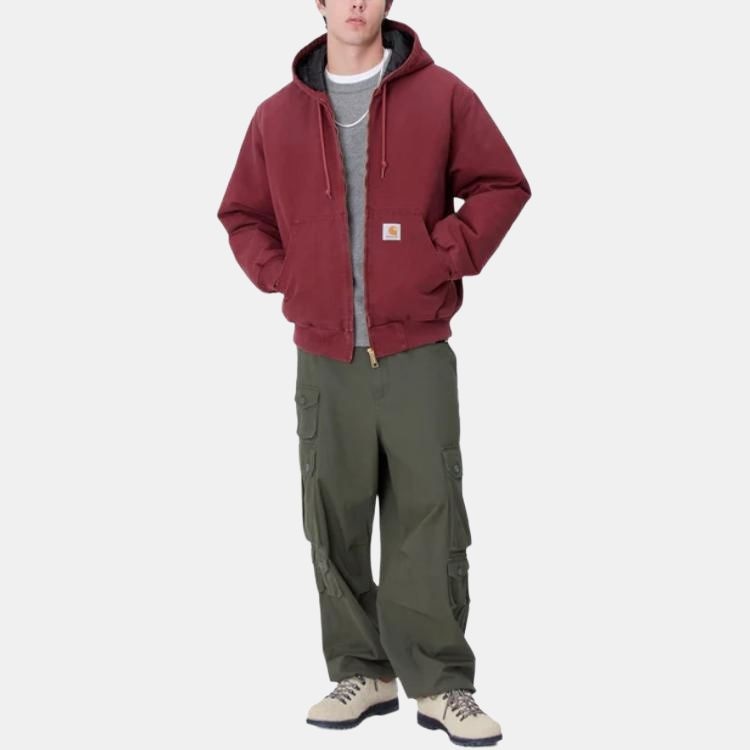 Carhartt WIP Kangaroo Pocket Hoodie Jacket Red — фото 4
