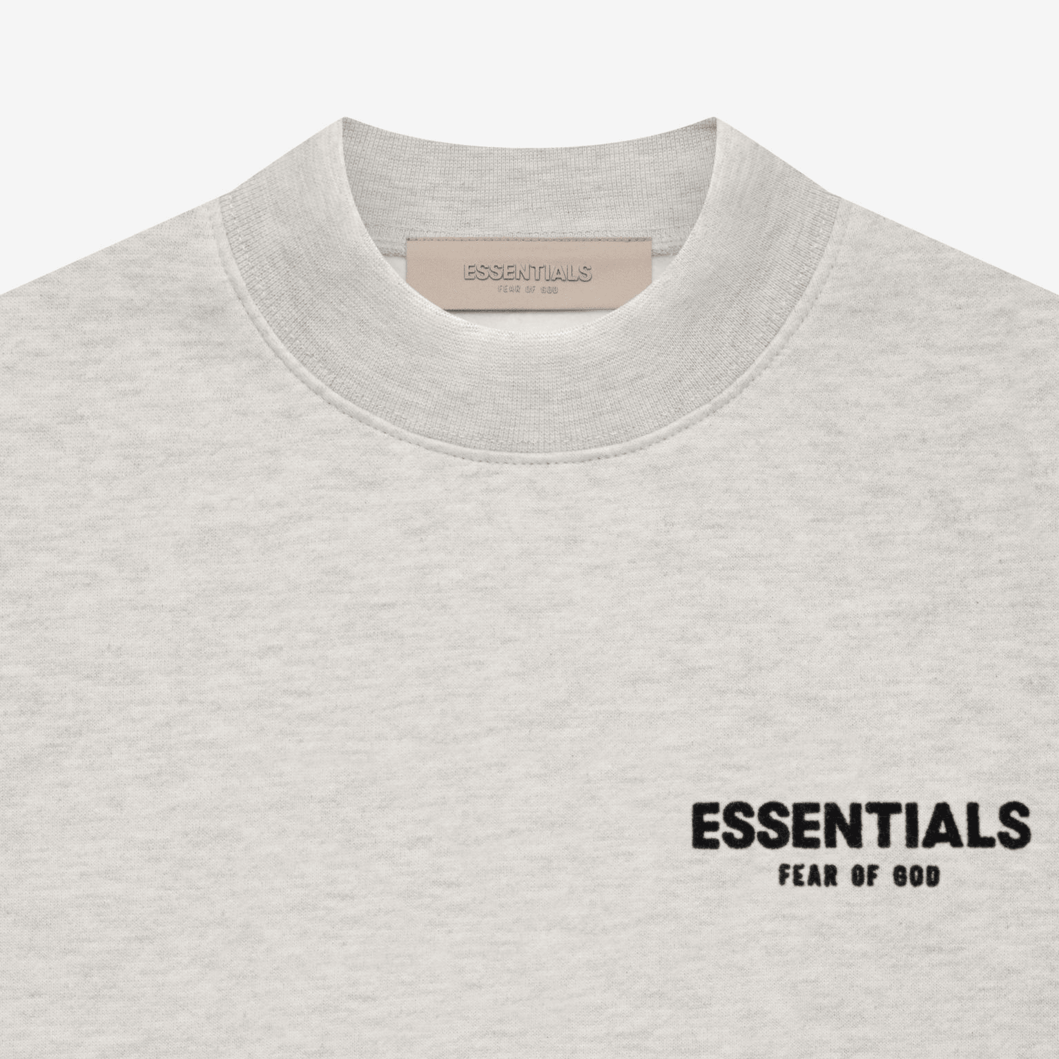 Fear Of God Essentials SS22 Kids Crewneck Light Oatmeal Logo — фото 2