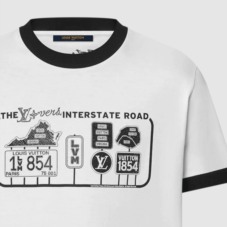 Louis Vuitton SS24 Loog Print T-Shirt White — фото 4