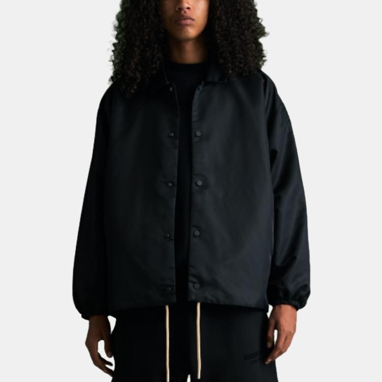 Fear Of God Essentials Coaches Jacket Jet Black — фото 4