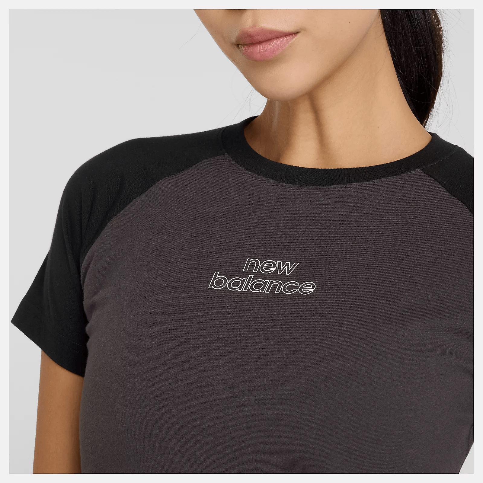 New Balance Raglan Sleeve T-Shirt Black — фото 6
