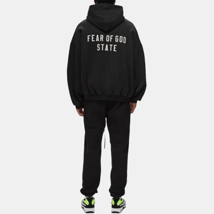 Fear Of God Essentials Heavy Fleece Fullzip Hoodie Obsidian Black — фото 6