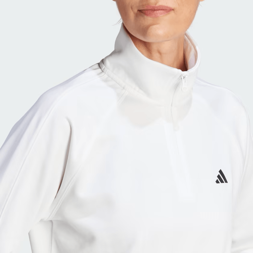 Adidas Aeroready Game Go Quarter-Zip Fleece Top Logo — фото 2