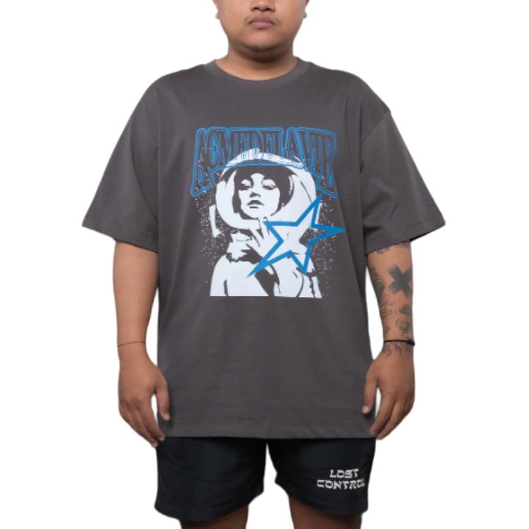 Acme De La Vie ADLV Letter Crewneck T-Shirt Charcoal — фото 8