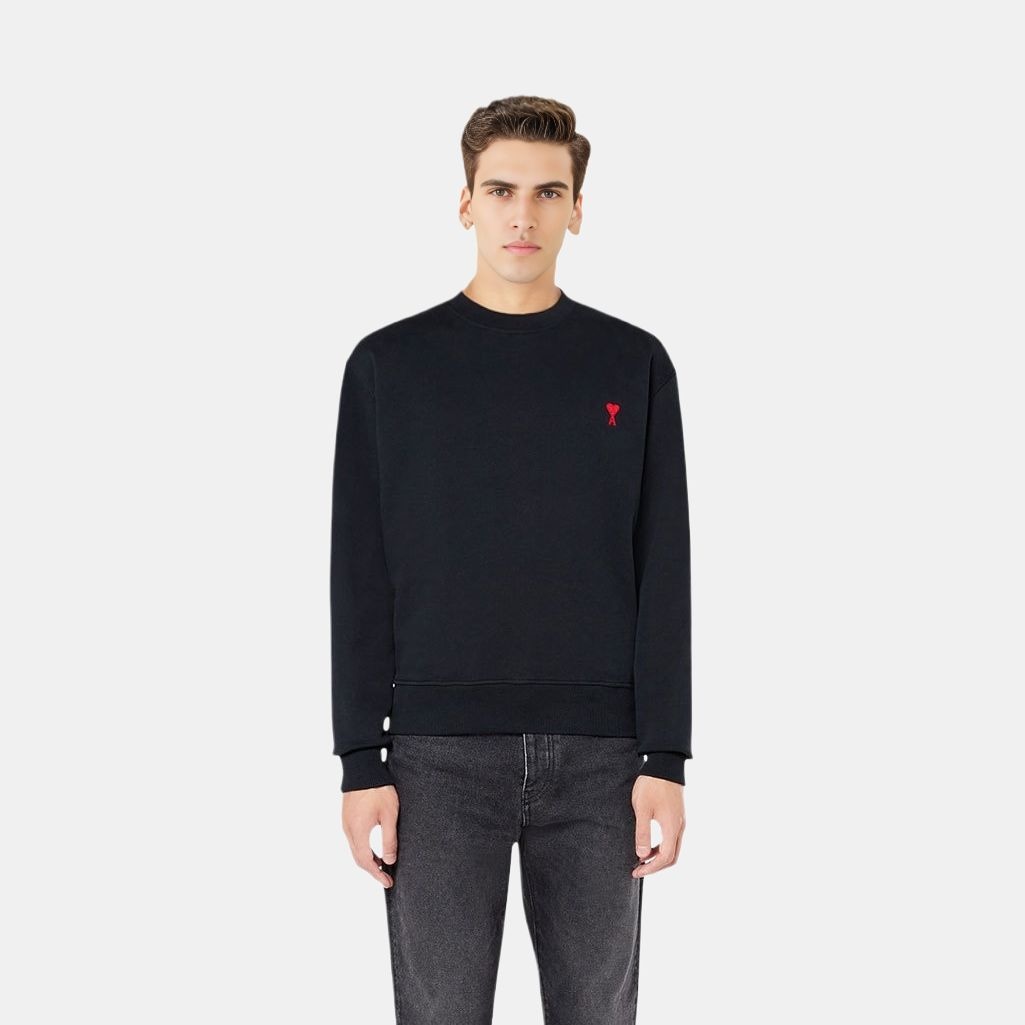 Amiparis SS21 Logo Crewneck Sweatshirt Black — фото 4