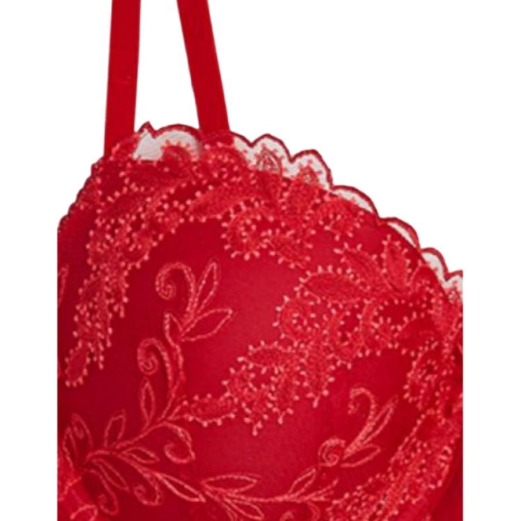 Victoria'S Secret Dream Angels Embroidered Bustier Red — фото 1