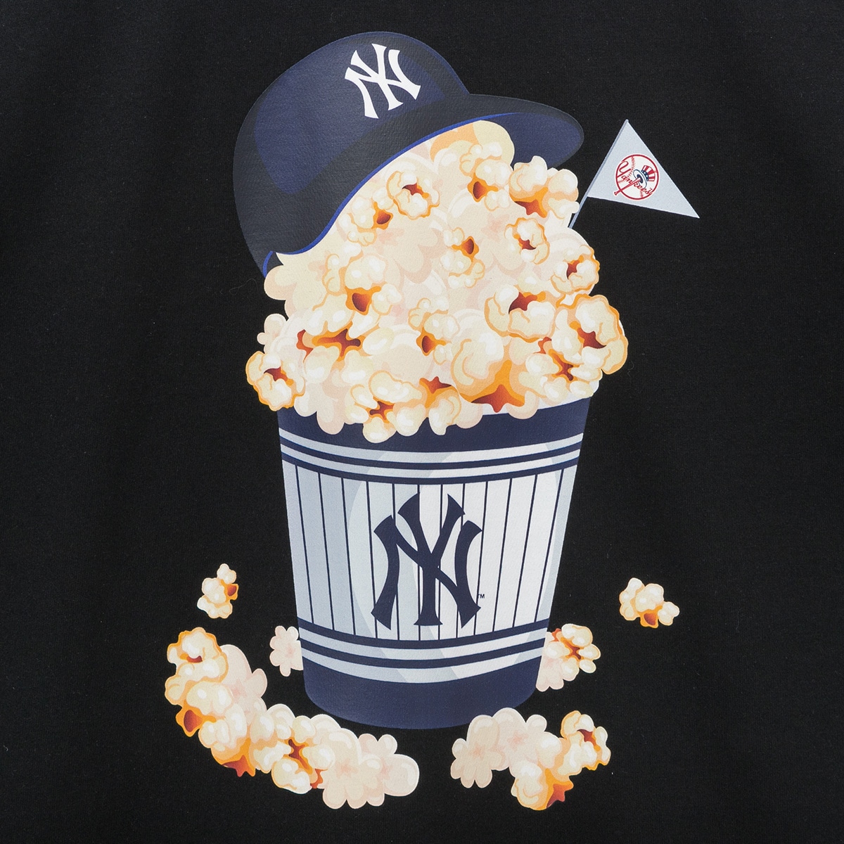 New Era x MLB Yankees Cartoon Tee Black — фото 2