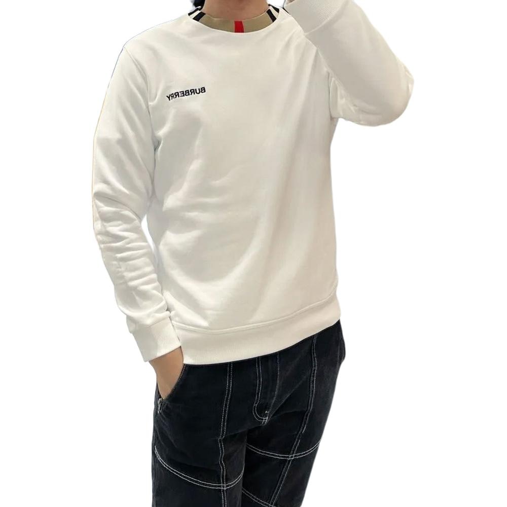 Burberry Logo Print Crewneck Sweatshirt White — фото 11