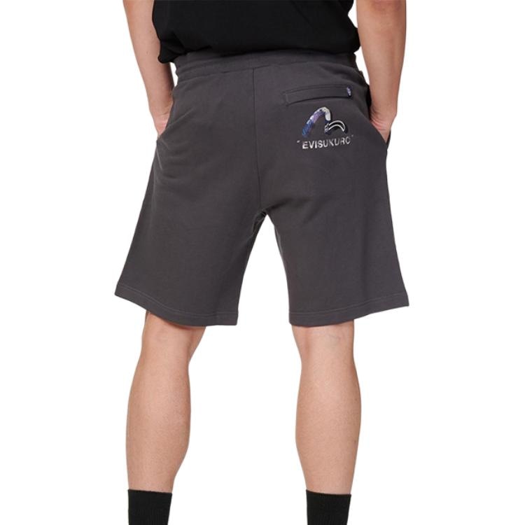 Evisu Ukiyo-e Seagull Logo Shorts Dark Grey — фото 3