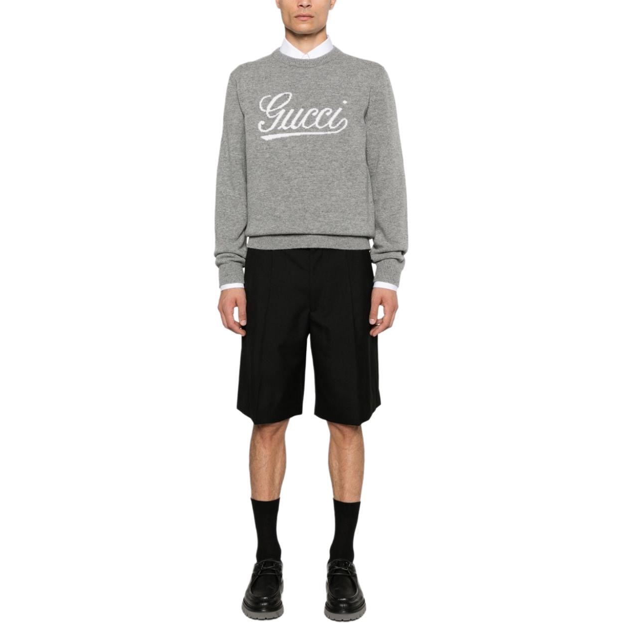 Gucci Logo Embroidered Crewneck Sweater — фото 1