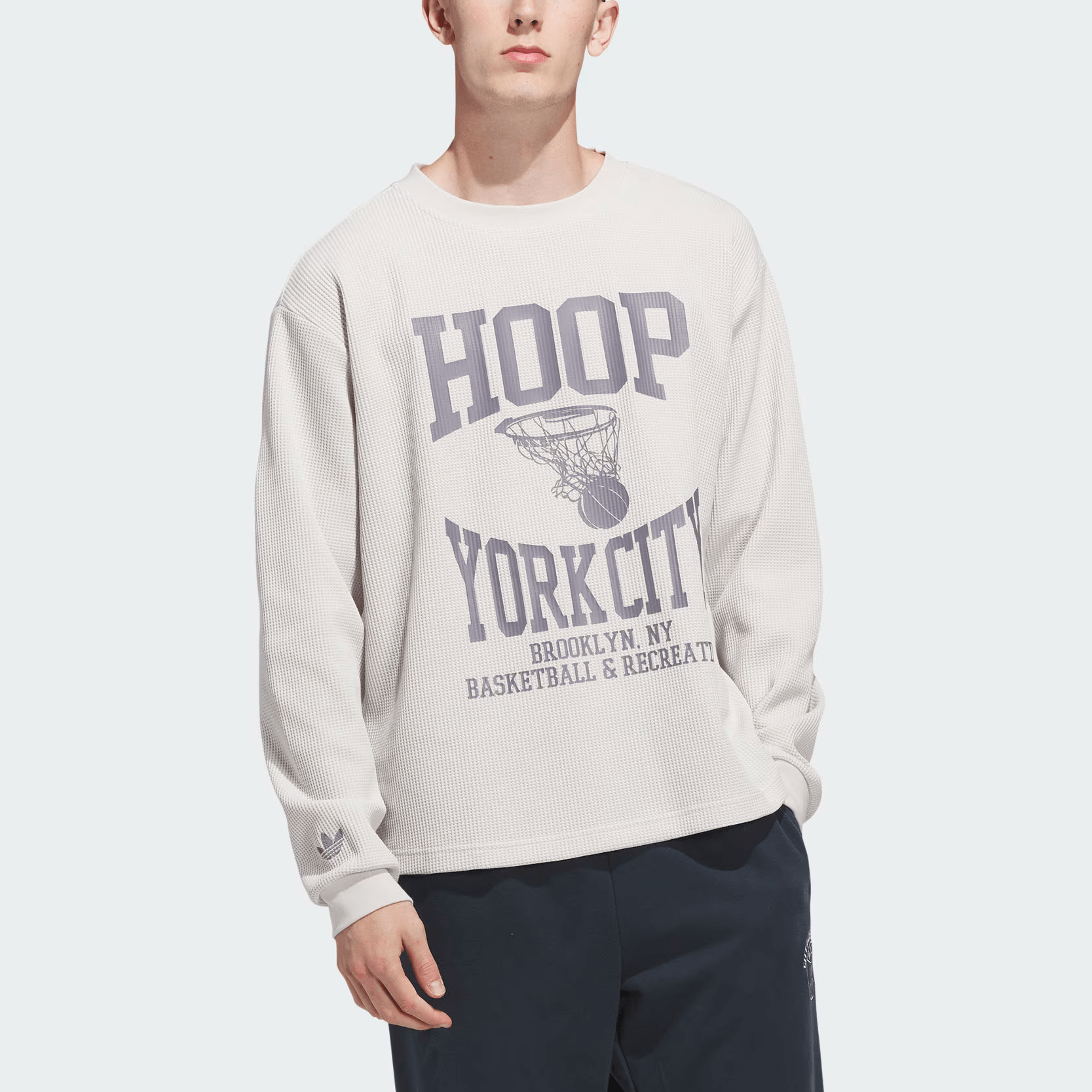 adidas originals HOOP YORK CITY WAFFLE TOP logoT — фото 1