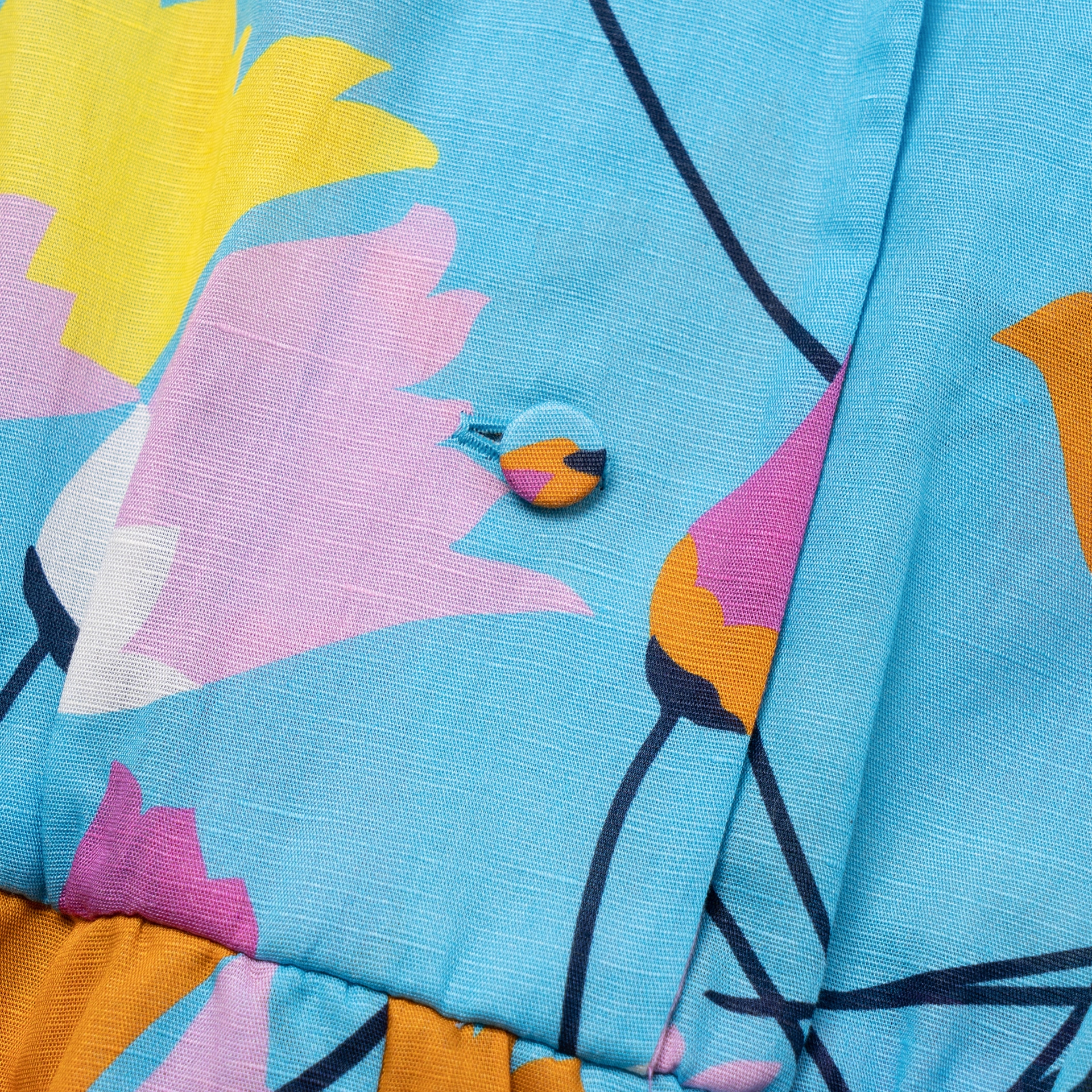 Gucci Tulip Print Dress Blue — фото 5