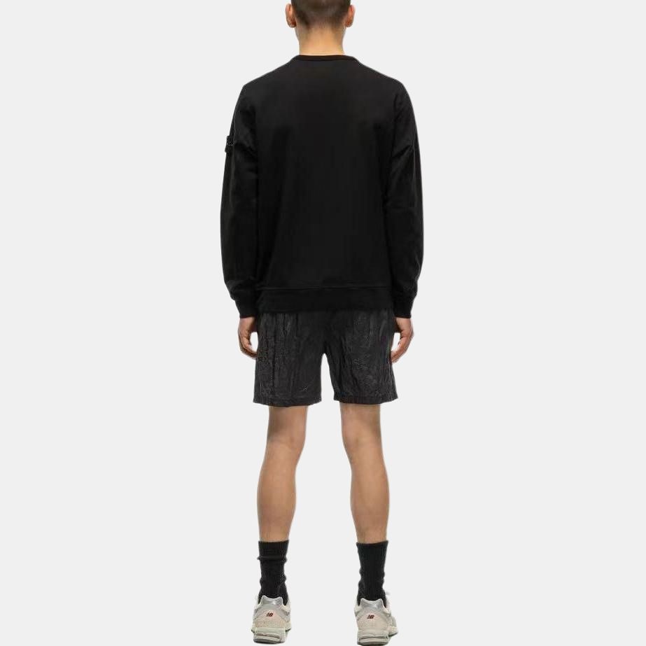 Stone Island SS23 Logo Crewneck Sweatshirt Black — фото 3