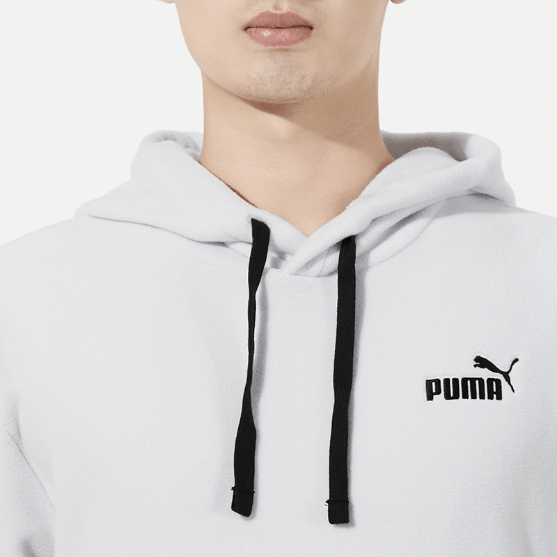 Puma Polar Fleece Hoodie Light Grey — фото 5